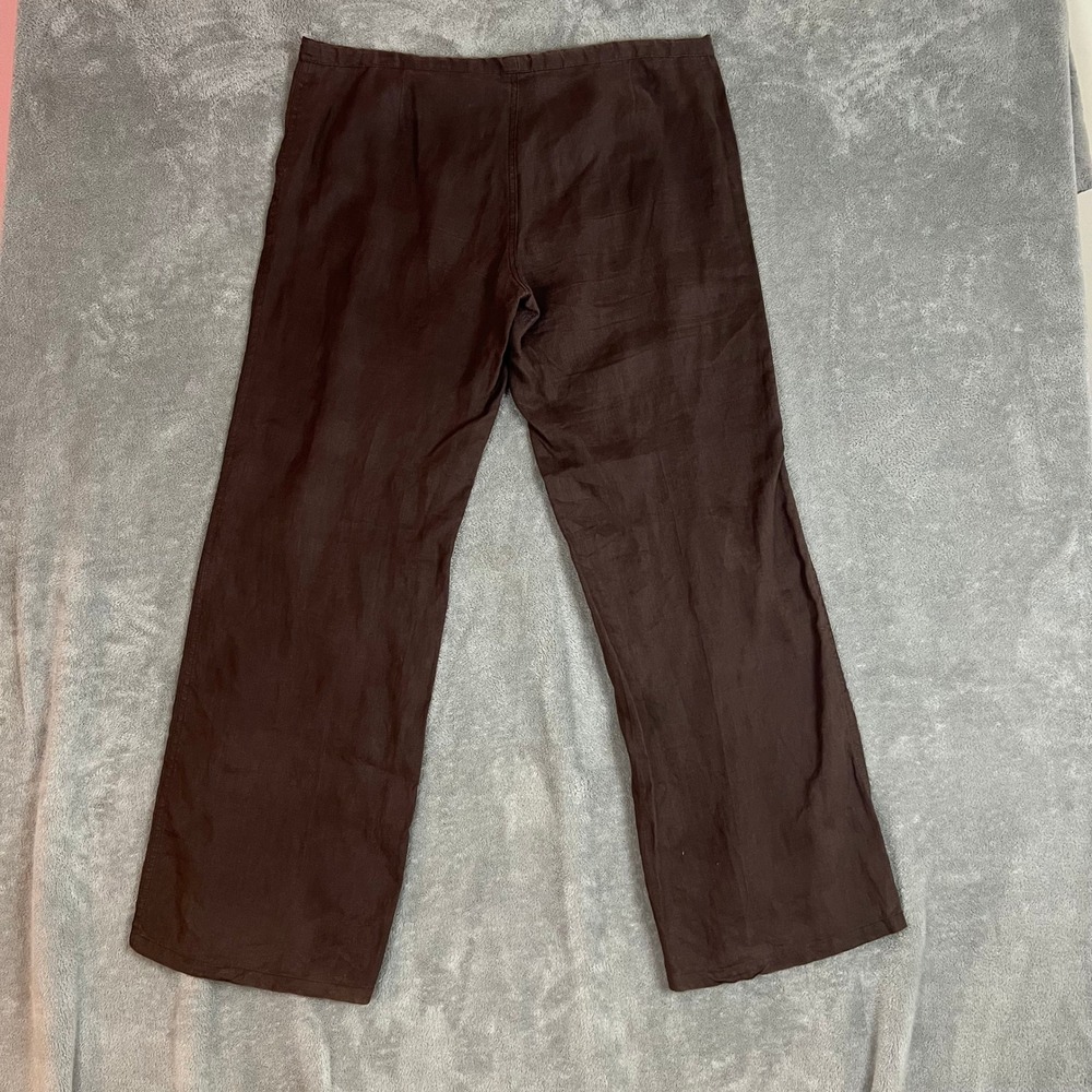 LONDONJEAN Wide Leg Pants in Dark Brown - Picture 5 of 8